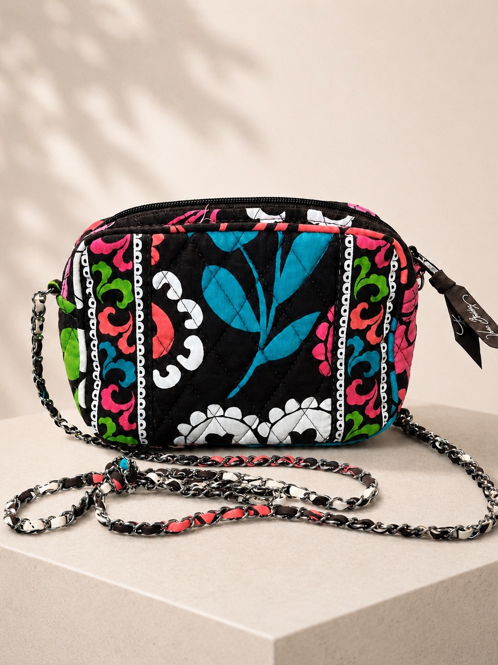 Vera Bradley Retired Lola Frankie Crossbody Bag Quilted Floral Shoulder Purse